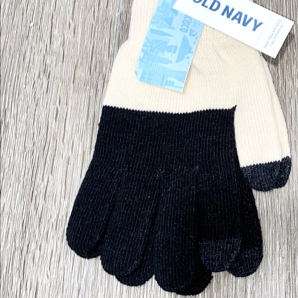 OLD NAVY COLOR BLOCK MAGIC TEXT FRIENDLY-GLOVES - Picture 1 of 5